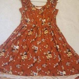 Orange Flower Dress